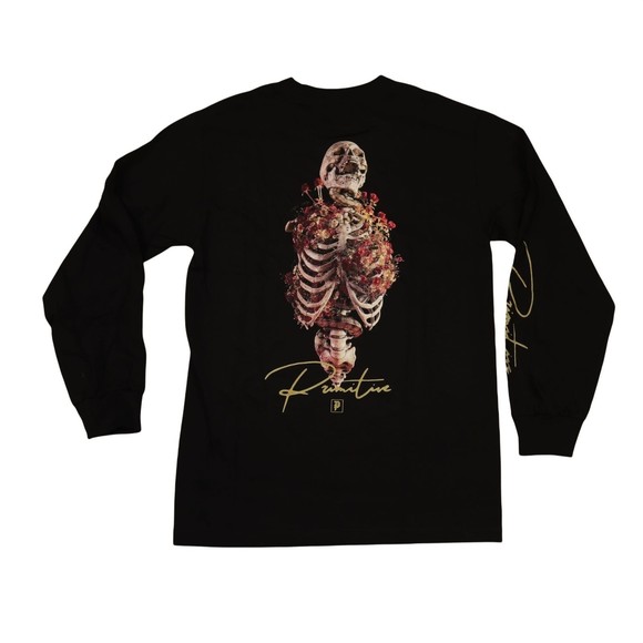 Primitive skateboard t-shirt small size in black / long sleeve graphic tee - Picture 2 of 6